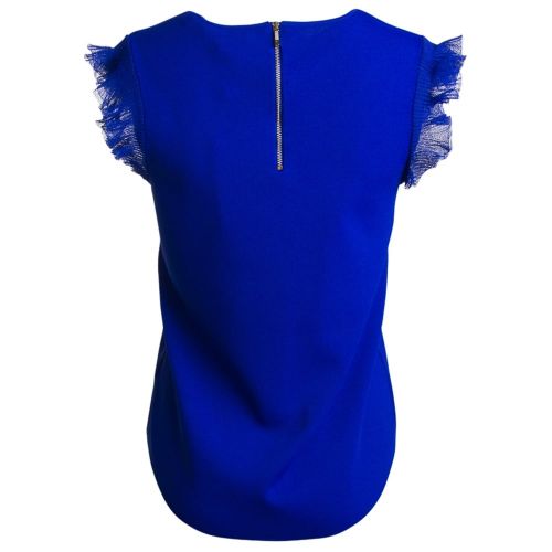 Womens Bright Blue Ysabel Frill Sleeve Top 14098 by Ted Baker from Hurleys