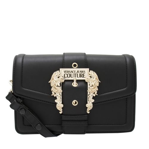 Womens Black Branded Buckle Shoulder Bag 43785 by Versace Jeans Couture from Hurleys