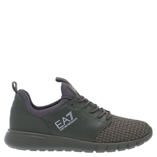 Mens Khaki Simple Racer Woven Trainers 20428 by EA7 from Hurleys