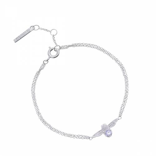 Womens Silver Bejewelled Bee Chain Bracelet 34238 by Olivia Burton from Hurleys