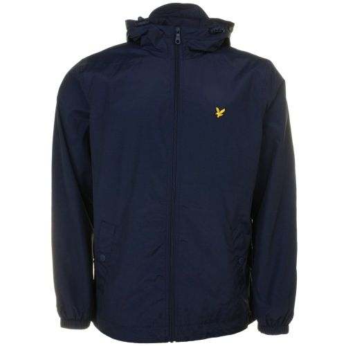 Mens Navy Zip Through Hooded Jacket 64890 by Lyle and Scott from Hurleys