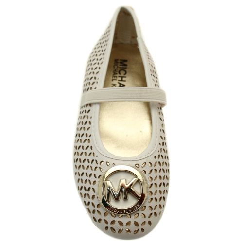 Girls White Faye Maisy Shoes (23-36) 44568 by Michael Kors from Hurleys