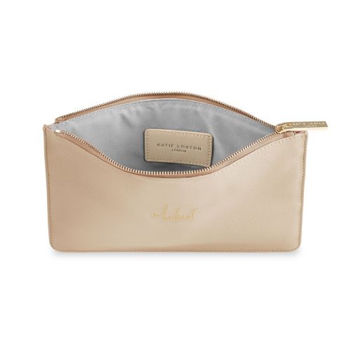 Womens Metallic Gold Be Brilliant Pouch 80329 by Katie Loxton from Hurleys