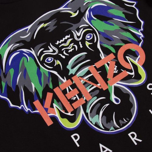 Boys Black James Elephant S/s T Shirt 53681 by Kenzo from Hurleys