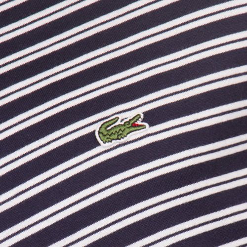 Mens Marine Striped Regular Fit S/s Tee Shirt 71272 by Lacoste from Hurleys