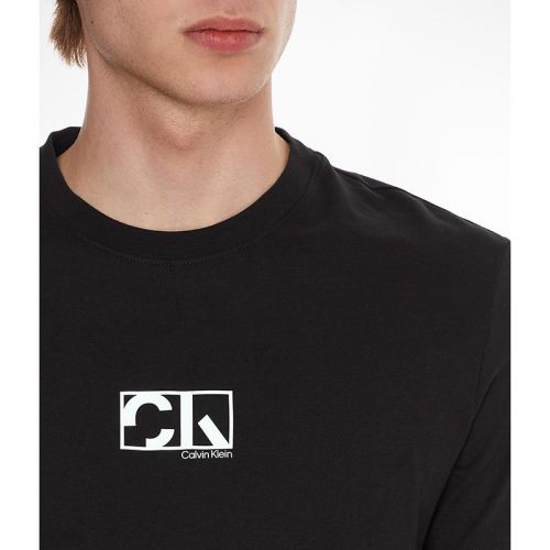 Mens Black Graphic Logo S/s T Shirt 110357 by Calvin Klein from Hurleys