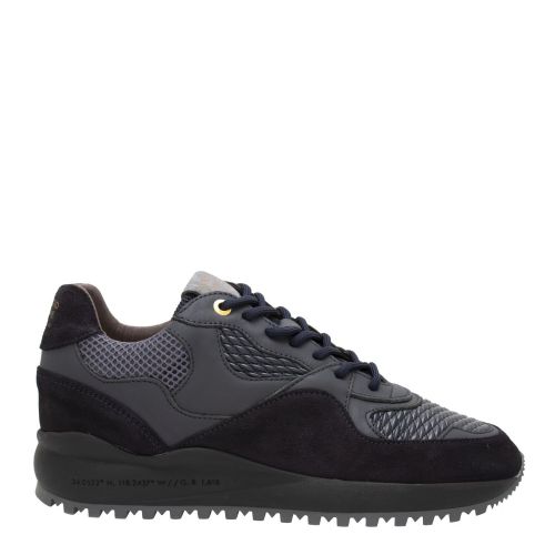 Mens Navy Grey Gloss Woven Santa Monica Trainers 75904 by Android Homme from Hurleys