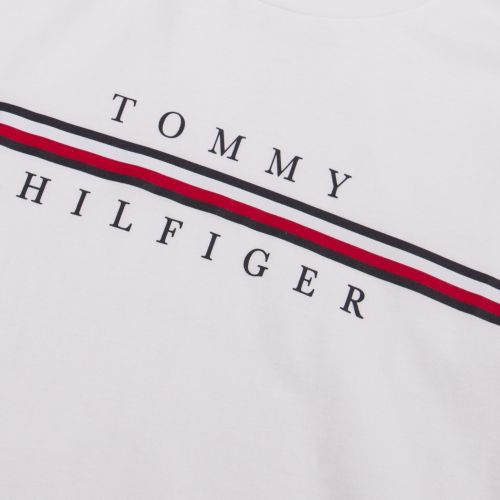 Mens White Corp Split Logo S/s T Shirt 52824 by Tommy Hilfiger from Hurleys