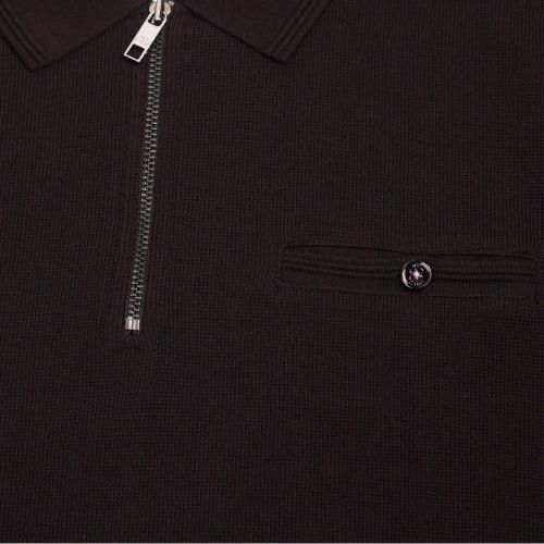 Mens Black Dodgem Textured S/s Polo Shirt 54981 by Ted Baker from Hurleys