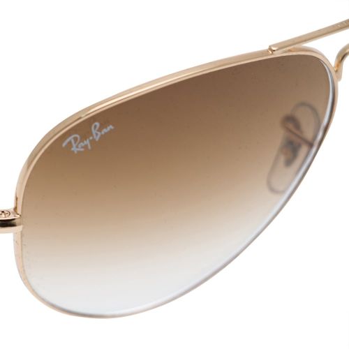 Unisex Gold/Crystal Gradient RB3025 Aviator Large Sunglasses 25850 by Ray-Ban from Hurleys