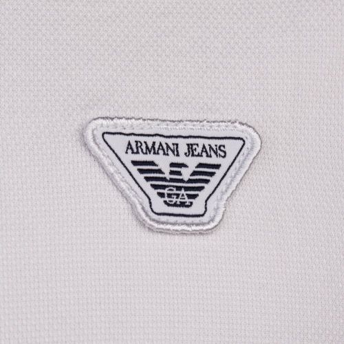 Mens White Textured L/s Shirt 61292 by Armani Jeans from Hurleys