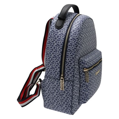 Womens Blue Ink Iconic Monogram Backpack 57972 by Tommy Hilfiger from Hurleys