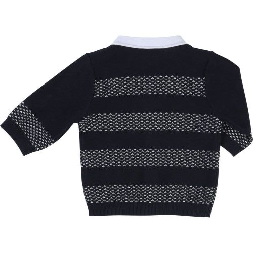 Baby Navy Striped Cardigan 16662 by BOSS from Hurleys