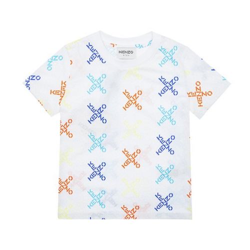 Boys White Cross Print S/s T-Shirt 111304 by Kenzo from Hurleys