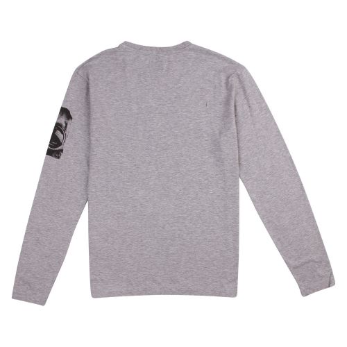 Boys Grey Melange Printed Sleeve L/s T Shirt 47630 by C.P. Company Undersixteen from Hurleys