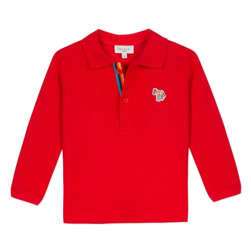 Baby Winter Red Viateur Zebra L/s Polo Shirt 45935 by Paul Smith Junior from Hurleys