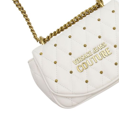 Womens White Quilted Stud Crossbody Bag 83623 by Versace Jeans Couture from Hurleys