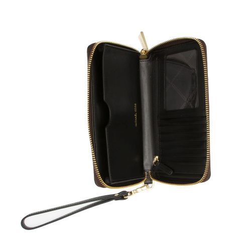 Womens Brown/Black Signature Jet Set Large Flat Phone Case 80668 by Michael Kors from Hurleys