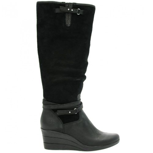 Australia Womens Black Lesley Wedge Boots 73010 by UGG from Hurleys