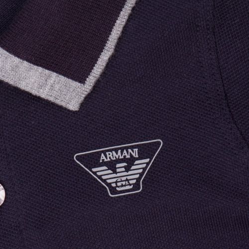 Baby Navy Logo S/s Polo Shirt 11618 by Armani Junior from Hurleys