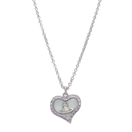 Womens Silver/Violet Petra Pendant 47227 by Vivienne Westwood from Hurleys