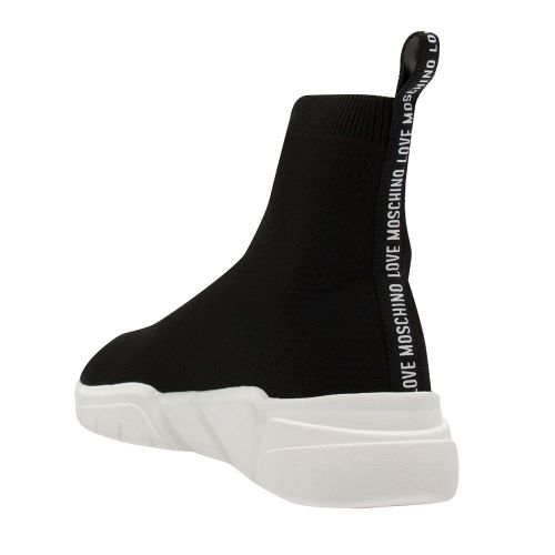 Womens Black Logo Knit Hi Trainers 88957 by Love Moschino from Hurleys