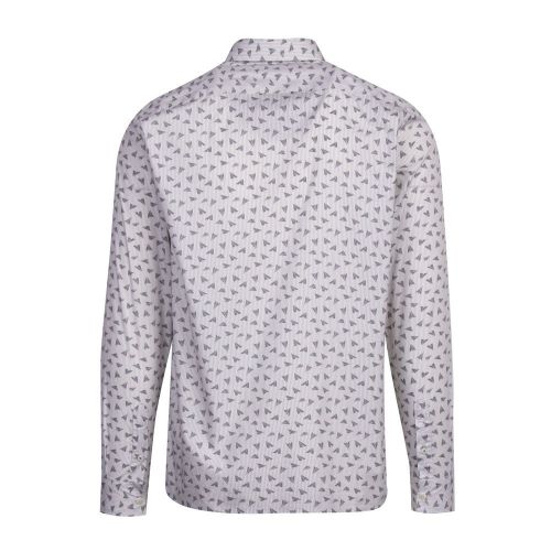 Mens White Lorev Paper Plane Print L/s Shirt 94534 by Ted Baker from Hurleys