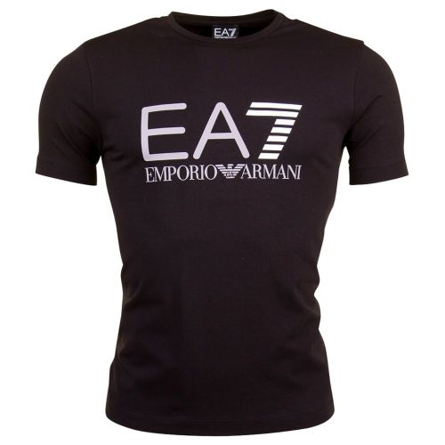 Mens Black Train Logo Series S/s T Shirt 11396 by EA7 from Hurleys