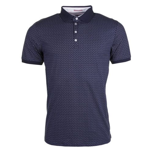 Mens Navy Boxer Geo S/s Polo Shirt 23651 by Ted Baker from Hurleys