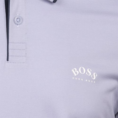 Mens Blue Paul Curved Slim S/s Fit Polo Shirt 101546 by BOSS from Hurleys
