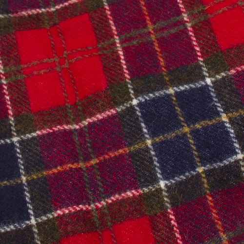 Mens Red Tartan Lambswool Scarf 47508 by Barbour from Hurleys