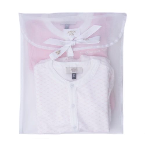 Baby Pink 2 Pack Babygrow Set 62551 by Armani Junior from Hurleys