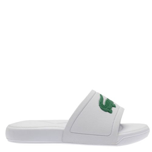 Child White/Green L.30 Croc Slides (12-11) 34806 by Lacoste from Hurleys