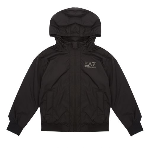 Boys Black Branded Hooded Jacket 30676 by EA7 Kids from Hurleys