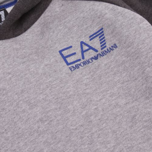 Boys Grey Small Logo Hooded Sweat Top 48168 by EA7 from Hurleys