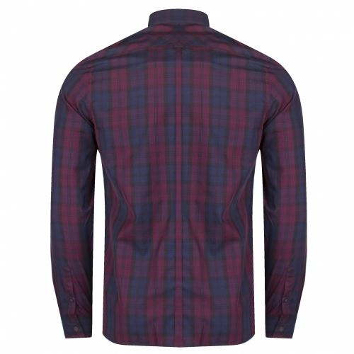 Mens Mahogany Winter Tartan L/s Shirt 32048 by Fred Perry from Hurleys