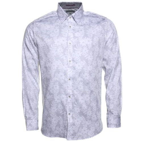Mens White Twoaces Floral L/s Shirt 33057 by Ted Baker from Hurleys
