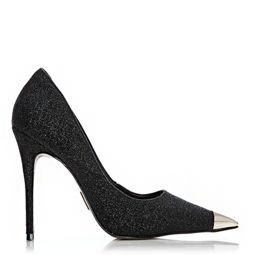 Womens Black Glitter Cerelia Heels 99462 by Moda In Pelle from Hurleys