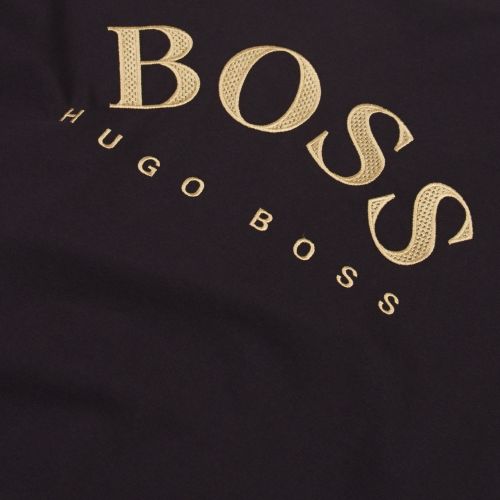 Athleisure Mens Black/Gold Tee 1 Curved Logo S/s T Shirt 45182 by BOSS from Hurleys