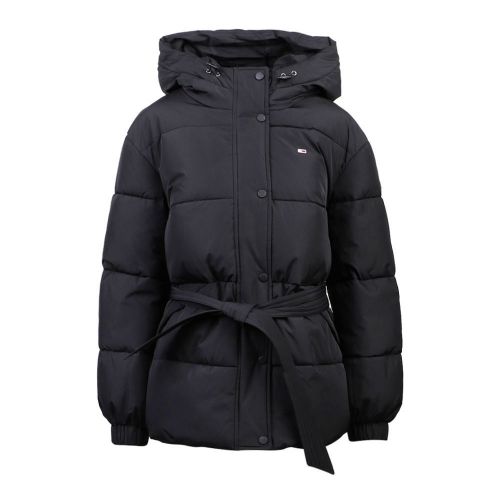 Womens Black Belted Puffer Jacket 99163 by Tommy Jeans from Hurleys