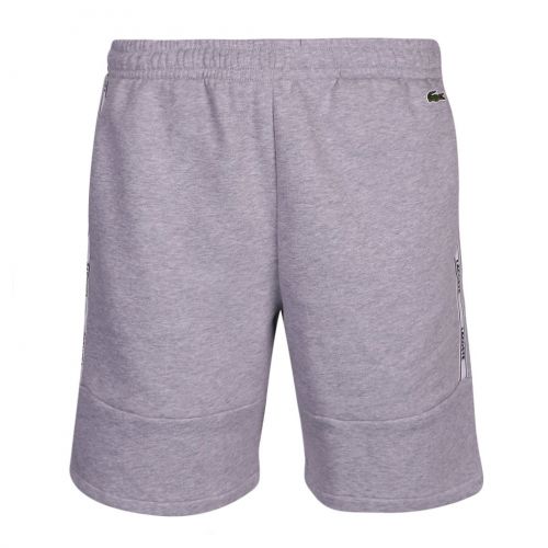 Mens Grey Marl Tape Story Sweat Shorts 103386 by Lacoste from Hurleys