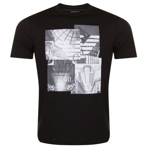 Mens Black City Logo S/s T Shirt 22439 by Emporio Armani from Hurleys