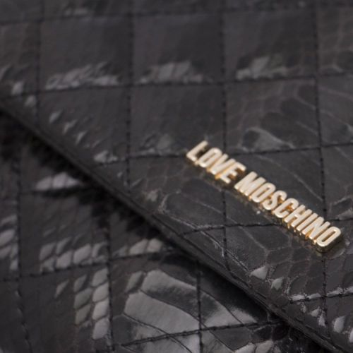 Womens Black Water Snake Skin Evening Bag 26966 by Love Moschino from Hurleys