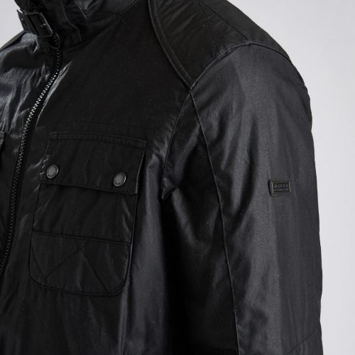 Mens Black Blyton Waxed Jacket 51414 by Barbour International from Hurleys