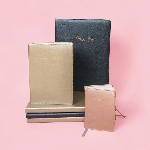 Womens Metallic Pink Love Mini Notebook 101081 by Katie Loxton from Hurleys