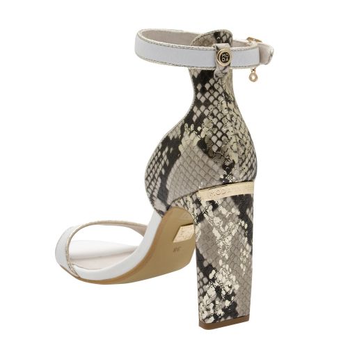 Womens White/Gold Maina Snake Heels 59476 by Moda In Pelle from Hurleys