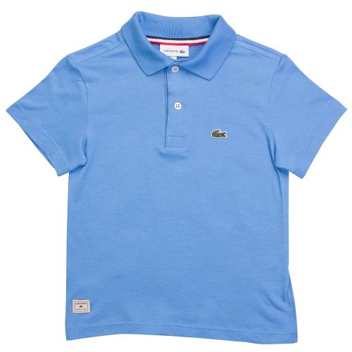 Boys Uzp Light Blue Branded S/s Polo Shirt 71318 by Lacoste from Hurleys