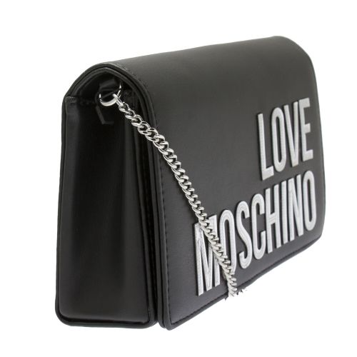 Womens Black Metallic Logo Clutch Bag 41324 by Love Moschino from Hurleys
