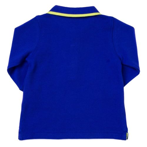 Baby Blue Small Logo L/s Polo Shirt 62486 by Armani Junior from Hurleys