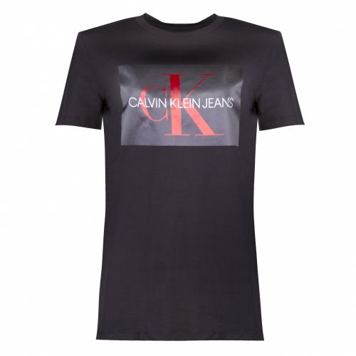 Womens CK Black Box Logo Straight Fit S/s T Shirt 34617 by Calvin Klein from Hurleys